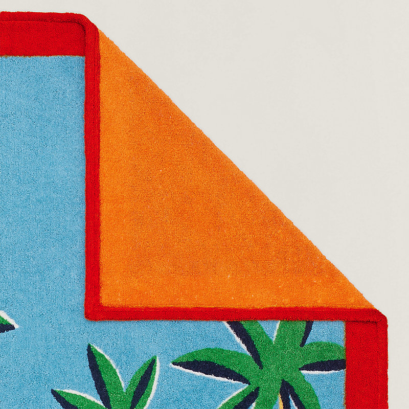 HERMES*ビーチ*バスタオル*Beach sheet Apres la Vague HERMES 最新作 春夏 お洒落ビーチタオル マット Apres la Vague